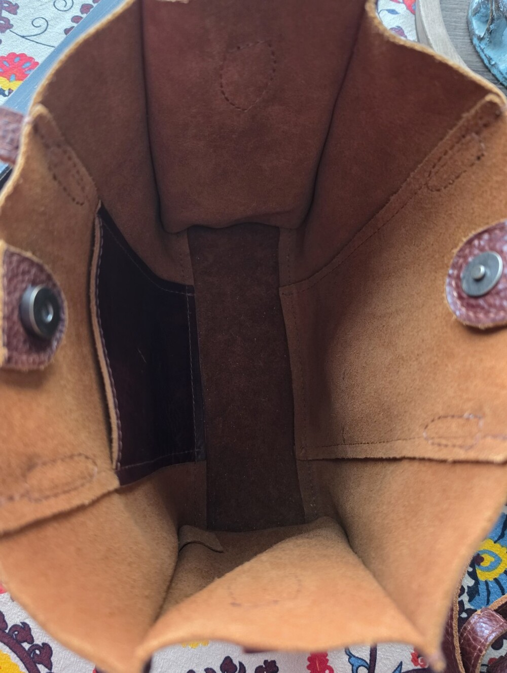 Portland Leather Lola Tote Bag in Nutmeg - Picture 8 of 8